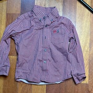Wrangler Kids' Red and Black Button Down Shirt